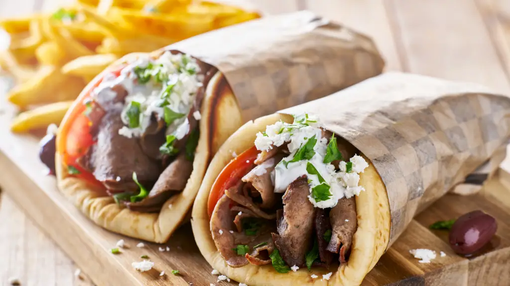 Burrito with kefir tzatziki